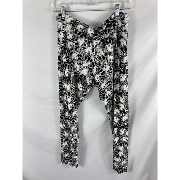Lularoe Mickey Print Leggings OS Tall & Curvy - Picture 1 of 4